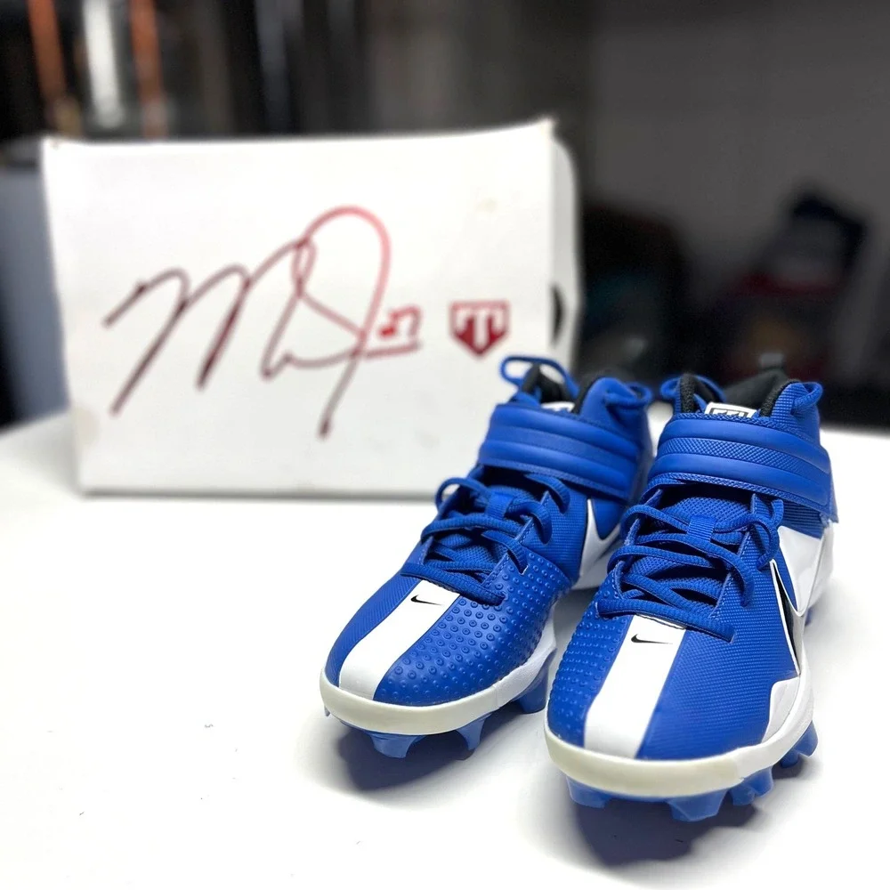 Nike Force Trout 7 Pro MCS Kids‎ Baseball Cleats Blue White CQ7643-402 6Y NEW